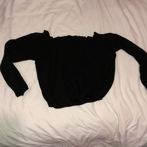 Brandy Melville Cropped Ruffle Shirt